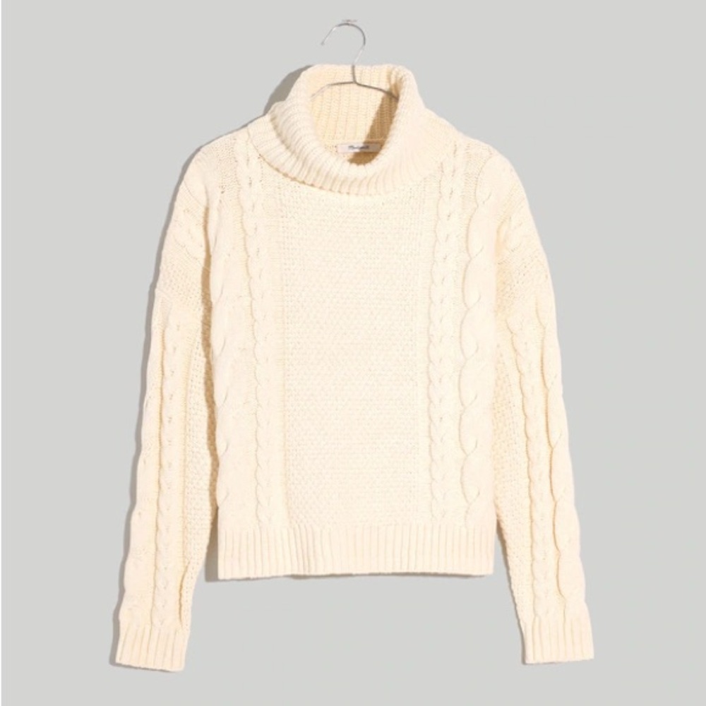 NWOT Madewell Cable Turtleneck Sweater